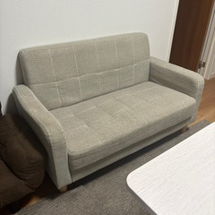 二人掛けソファ　グレーの画像