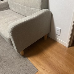 二人掛けソファ　グレーの画像