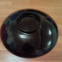 べトナム　漆器　丸皿　鳥　ブルーの画像