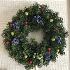 クリスマスリースの画像