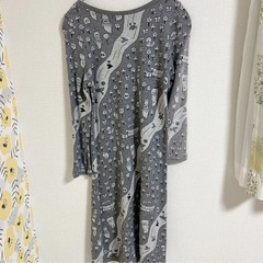 完売品 Ne-net グレー 長袖 天国と地獄 ロングワンピースの画像