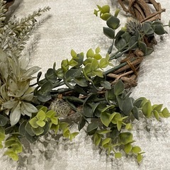 造花　フェイグリーン リースの画像