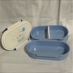 弁当箱 楕円形　ブルーの画像