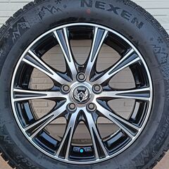 ❄️【ほぼ未使用！2024年製スタッドレスタイヤ】現行モデル！NEXEN WINGUARD ice2 (195/65R15) ＆ Weds RIZLEY 美品ホイールセット！トヨタ・プリウス/カローラ等に最適！の画像