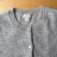 J.CREW カシミア100% カーディガン　セーター　XXS 薄いグレーの画像