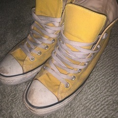 CONVERSE ALL STAR イエロー ハイカットスニーカーの画像