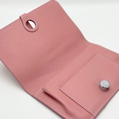 本革 長財布 ピンクの画像