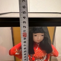 市松人形 日本人形 赤い着物の画像