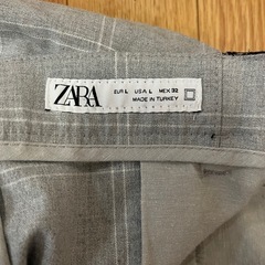 2枚セットZara チェック柄 スラックスの画像