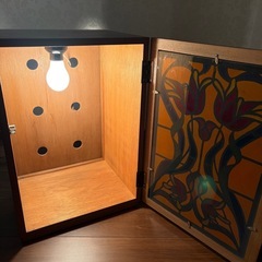 アンティーク  チューリップ ステンドグラス ライト ランプ 照明の画像