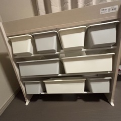 【美品】おもちゃ収納 棚　ラック お片付け 収納ラック おもちゃ箱 天板付キッズトイハウスラック ミッキー&ミニー の画像