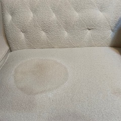 白ボア　ソファ　汚れありの画像