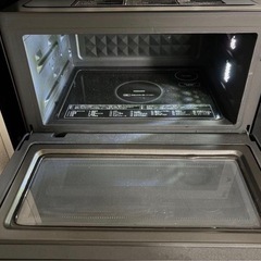 山善　加熱水蒸気 スチームオーブンレンジ 22L YRT-F220ESV(B)の画像