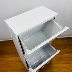 2段フット開閉式ゴミ箱 サイズ:幅400×奥行270×高さ750mmの画像