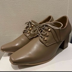 【22.0】スクエアゴールドトゥレースアップシューズの画像