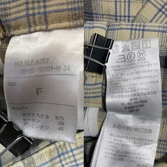 BONLECILL チェック柄 プリーツフレアスカート フリーの画像