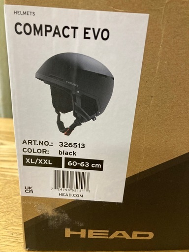 ヘルメット（スキースノボ）HEAD COMPACT EVO （箱・説明書付）