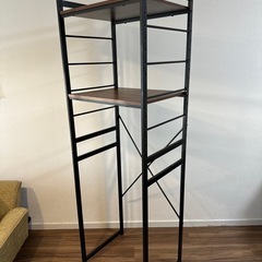 【ブラウン×ブラック】冷蔵庫ラック　の画像