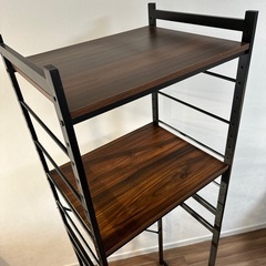 【ブラウン×ブラック】冷蔵庫ラック　の画像