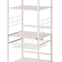 食器棚 ホワイト レンジ台の画像