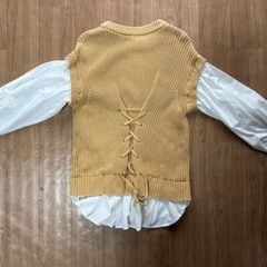 vis　レイヤード風ニットブラウス　フリーサイズ　1273の画像