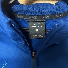 NIKE ナイキ DRI-FIT フルジップパーカー ブルー Lサイズの画像