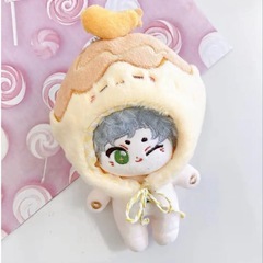 新品　ぬいぐるみ用着ぐるみキャップ　たこ焼き×エビフライ　10cm用 ぬい服 着ぐるみの画像