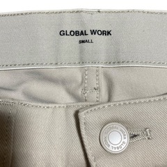 GLOBAL WORK スリムパンツ ストレッチ チノパン ベージュ Ｓの画像