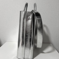ADAM ET ROPE' ダブルポケット　トートバッグ シルバー　アダムエロペの画像