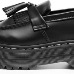 厚底 シューズローファー ホワイトステッチ 高級レザー 軽防水の画像