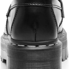 厚底 シューズローファー ホワイトステッチ 高級レザー 軽防水の画像