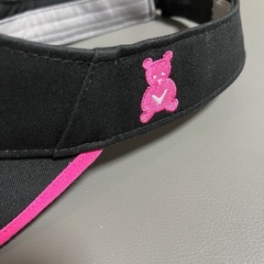 【Callaway】キャロウェイ サンバイザー レディース ブラック×ピンク ゴルフウェアの画像