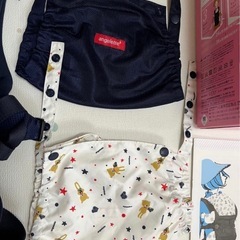 【美品】アンジェレッテangelette ベビーキャリア　抱っこ紐ネイビー日本製の画像