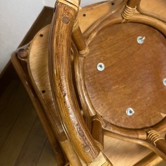 ラタン　籐　回転椅子の画像