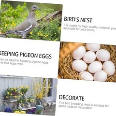 新品‼️ 10個入り 鳩の巣用マット 自然素材のパーム製 室内外飼育対応の画像