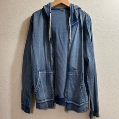 BAYCREST パーカー デニム風 ブルー M②