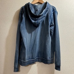 BAYCREST パーカー デニム風 ブルー M②の画像