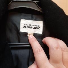 ALPHA CUBIC 黒ハーフコート　Mの画像