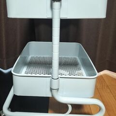 【極美品】キャスター付き2段ワゴンの画像