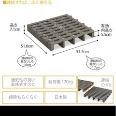  すのこベッド ダブル 12個セット プラスチック すのこ ベッド プラすのこ ヘッドレス 組合せ自由 ふとん下すのこ 日本製 ダブルサイズの画像