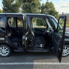 ダイハツ タントカスタム ✕ ブラック 禁煙車 スライド ナビ ETC TV Bluetooth 走行距離少なめの画像