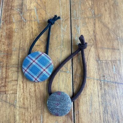 くるみボタンヘアゴム四本セットの画像