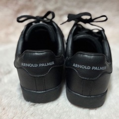 ARNOLD PALMER 黒レザースニーカー 24cm 美品の画像