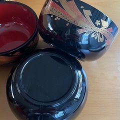 塗お椀　丼　５個セットの画像