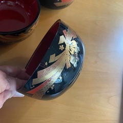 塗お椀　丼　５個セットの画像