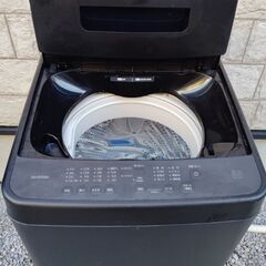 【美品・お届けも可能です】2024年製 アイリスオーヤマ 洗濯機 5.0kg ブラック IAW-T504-B ガチ落ち大水流洗浄 部屋干しモードの画像