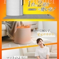 パネルヒーター 省エネ 一人用 デスク下 360°発熱 丸型 即暖 冷え対策　足元ヒーター　ヒーターの画像