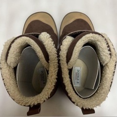 美品 Double.B ダブルビー ファーブーツ 16cm ブラウン 日本製冬用の画像