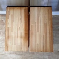 木製曲げ木 オープンラック2つセットの画像