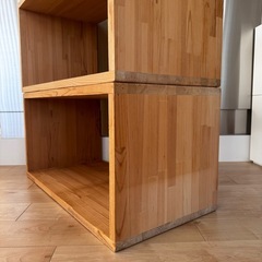 木製曲げ木 オープンラック2つセットの画像